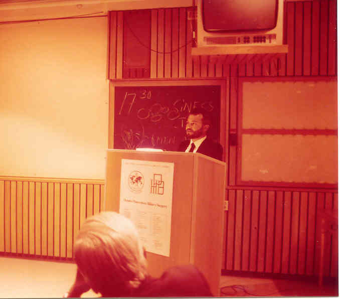 Il dott. Pietrantoni relatore al I Congresso mondiale di Hepato-pancreatico-biliary surgery. Lund, 1986